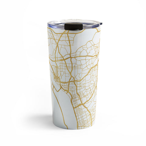 deificus Art SAN DIEGO CALIFORNIA CITY MAP Travel Mug