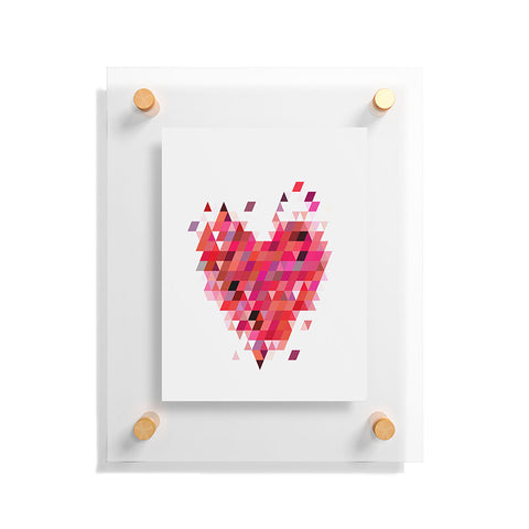 Deniz Ercelebi Heart 1 Red Floating Acrylic Print