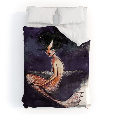 Deniz Ercelebi Mermaid and stars Comforter