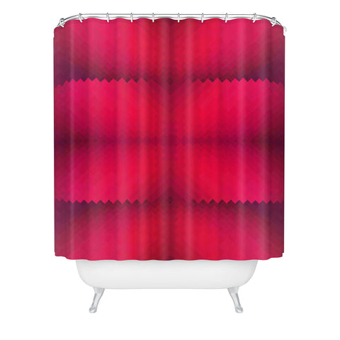 Deniz Ercelebi Pixeled Pink Shower Curtain