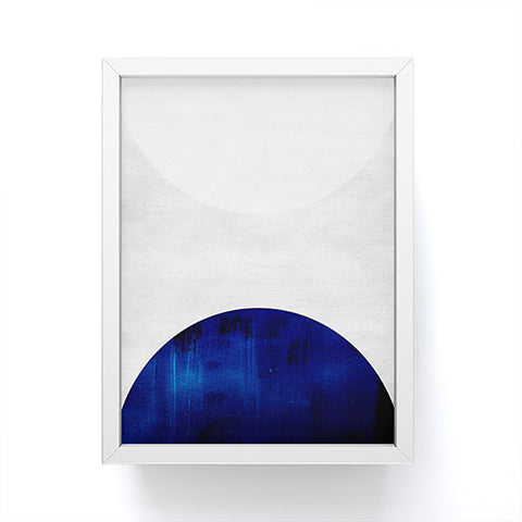 Djaheda Richers White and Cobalt Framed Mini Art Print
