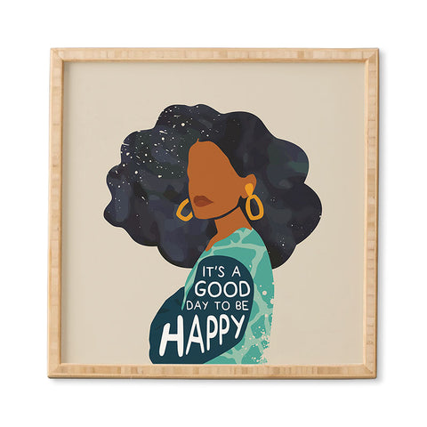 Domonique Brown Be Happy I Framed Wall Art