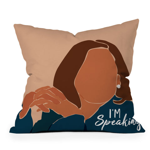 Domonique Brown Im Speaking Throw Pillow