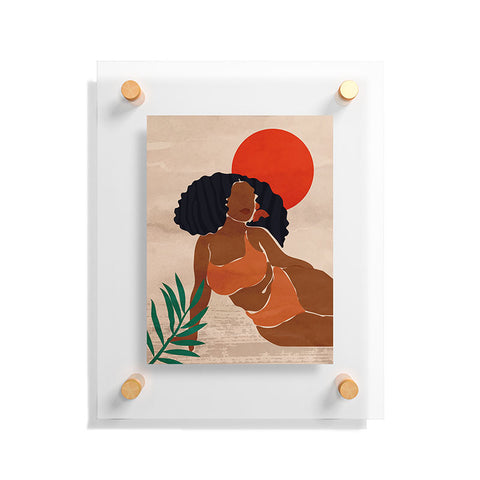 Domonique Brown Red Sun Floating Acrylic Print