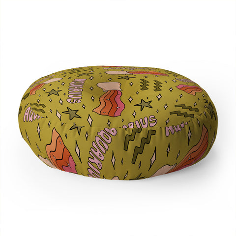 Doodle By Meg Aquarius Print Floor Pillow Round