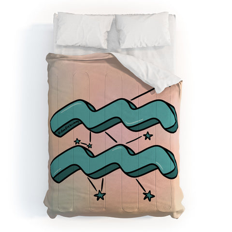 Doodle By Meg Aquarius Symbol Comforter