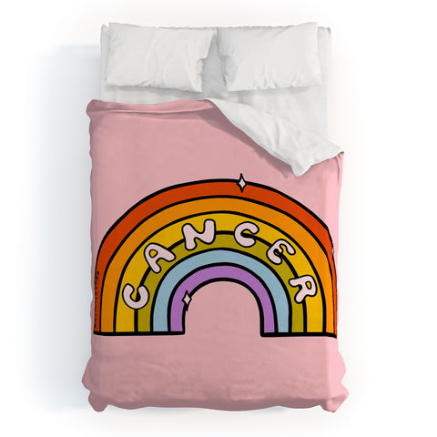 Doodle By Meg Cancer Rainbow Duvet Cover