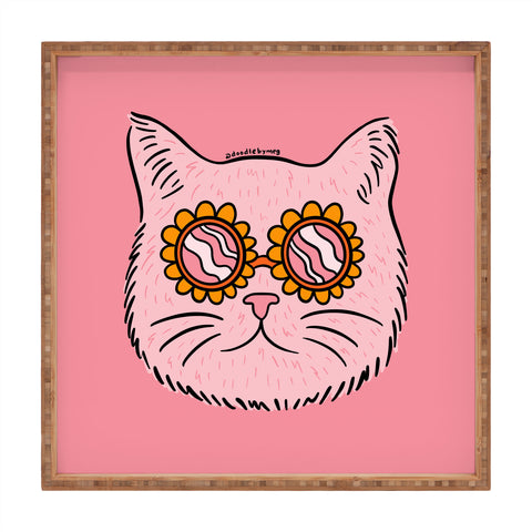Doodle By Meg Groovy Cat Square Tray