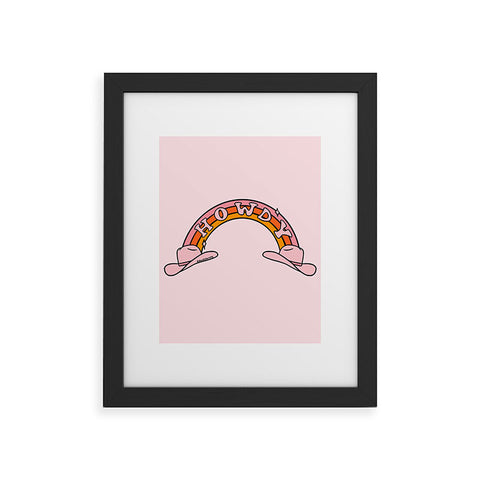 Doodle By Meg Howdy Rainbow Framed Art Print