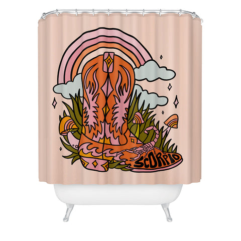 Doodle By Meg Scorpio Cowboy Boot Shower Curtain