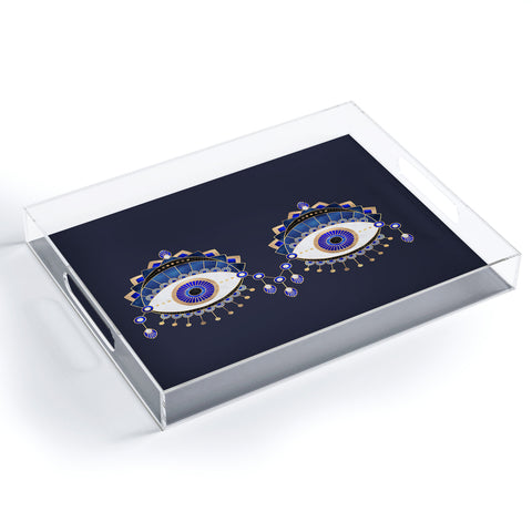 Elisabeth Fredriksson Blue Eyes Acrylic Tray