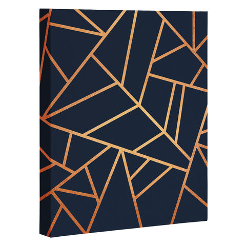 Elisabeth Fredriksson Copper and Midnight Navy Art Canvas