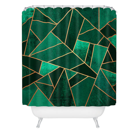 Elisabeth Fredriksson Emerald And Copper Shower Curtain