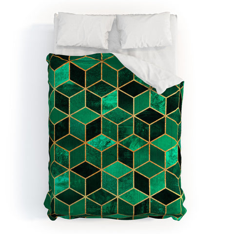 Elisabeth Fredriksson Emerald Cubes Comforter