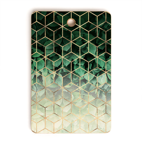 Elisabeth Fredriksson Leaves And Cubes Cutting Board Rectangle