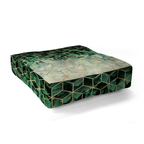 Elisabeth Fredriksson Leaves And Cubes Floor Pillow Square