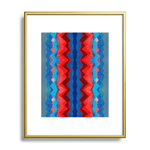 Elisabeth Fredriksson Red Sun Pattern Metal Framed Art Print