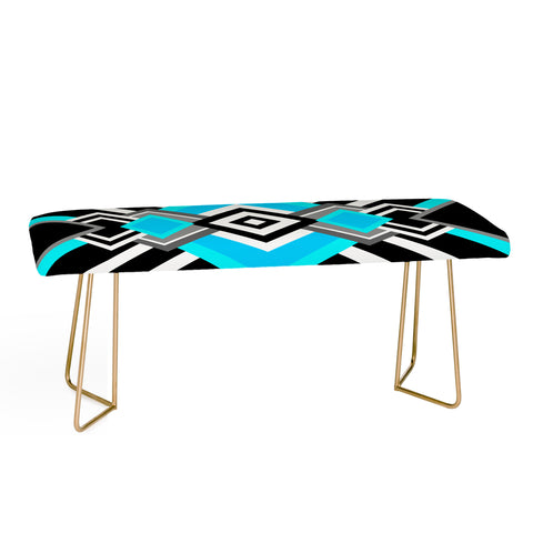 Elisabeth Fredriksson Turquoise And Black Bench