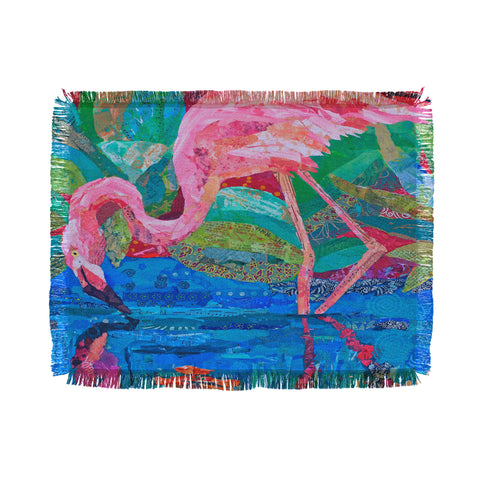 Elizabeth St Hilaire Flamingo 2 Throw Blanket