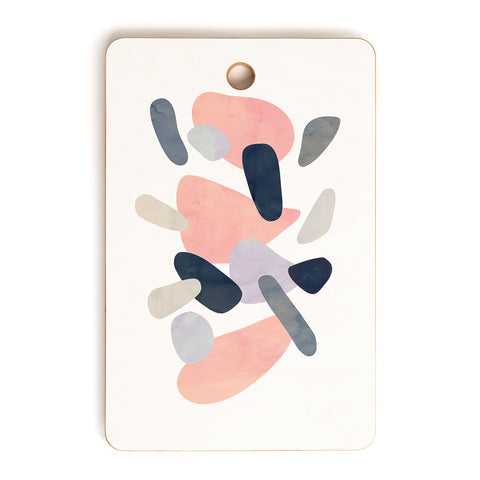 Emanuela Carratoni Abstract Pastel Terrazzo Cutting Board Rectangle