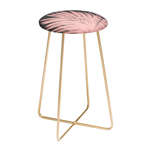 Emanuela Carratoni Blush Palm Leaves Counter Stool