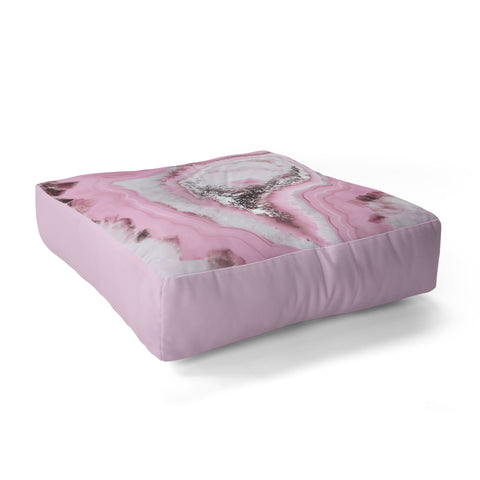 Emanuela Carratoni Delicate Pink Agate Floor Pillow Square