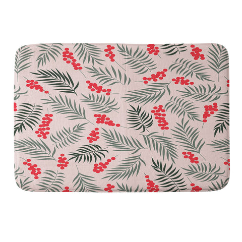 Emanuela Carratoni Holiday Mistletoe Memory Foam Bath Mat