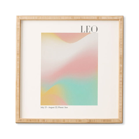 Emanuela Carratoni Leo Zodiac Sign Gradient Framed Wall Art