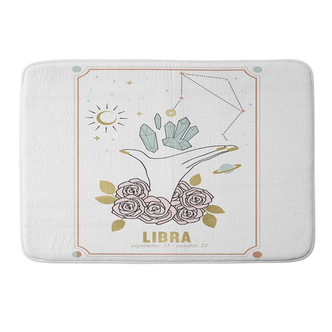 Emanuela Carratoni Libra Zodiac Sign Memory Foam Bath Mat