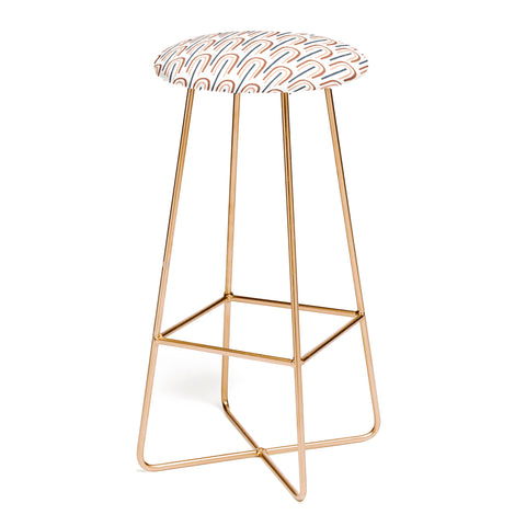 Emanuela Carratoni Modern Rainbow Pattern Bar Stool