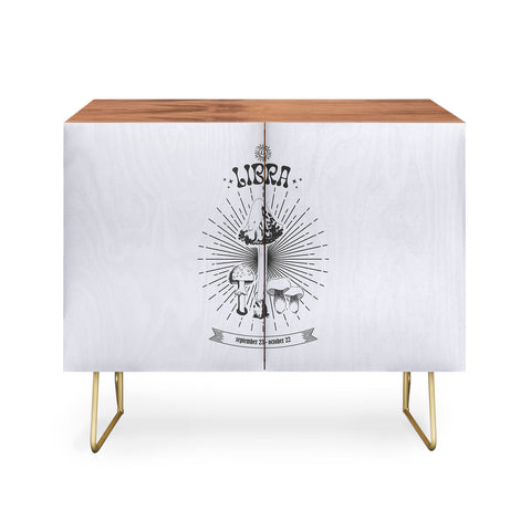 Emanuela Carratoni Mushrooms Zodiac Libra Credenza