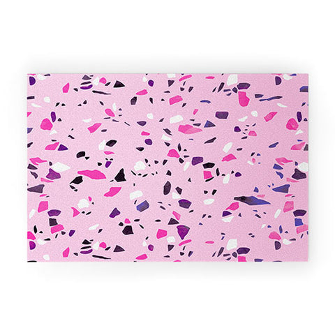 Emanuela Carratoni Pink Terrazzo Style Welcome Mat