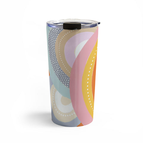 Emanuela Carratoni Rainbows and Polka Dots Travel Mug