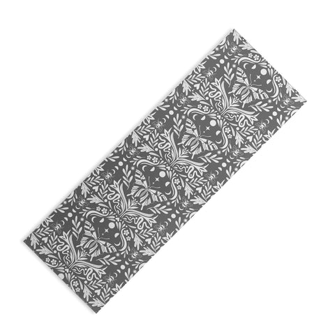 Emanuela Carratoni Ultimate Gray Damask Yoga Mat