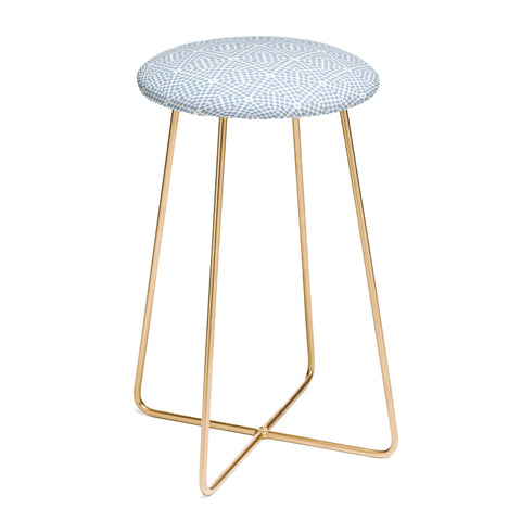 Emmie K SPRING BLOOM DOT PALE BLUE Counter Stool