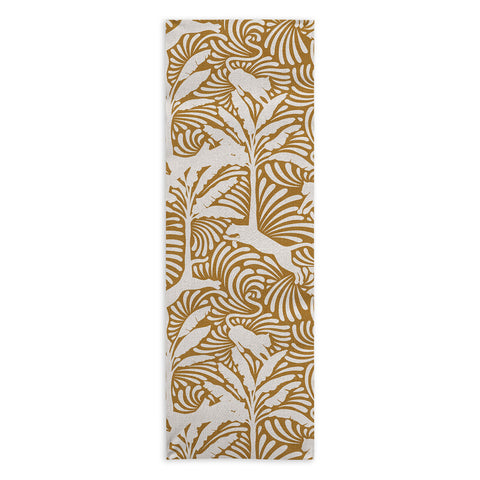 evamatise Big Cats and Palm Trees Jungle Yoga Towel