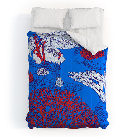 Evgenia Chuvardina Big coral reef Comforter