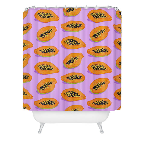 Evgenia Chuvardina Papaya Shower Curtain