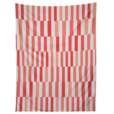 Fimbis Living Coral Stripes Tapestry