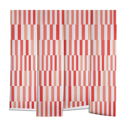 Fimbis Living Coral Stripes Wall Mural