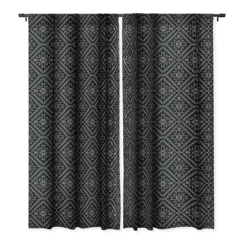 Fimbis NavNa Black and White 1 Blackout Window Curtain