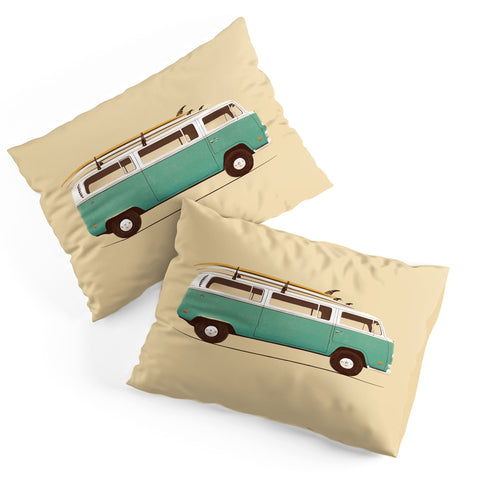 Florent Bodart Famous Cars 5 Blue Van Pillow Shams