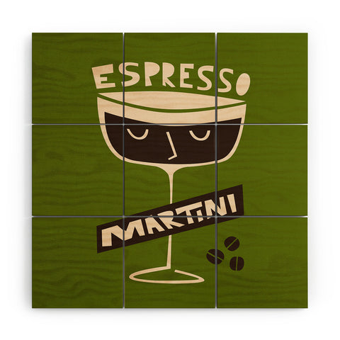 Fox And Velvet Espresso Martini Wood Wall Mural