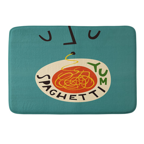 Fox And Velvet Yum Spaghetti Memory Foam Bath Mat