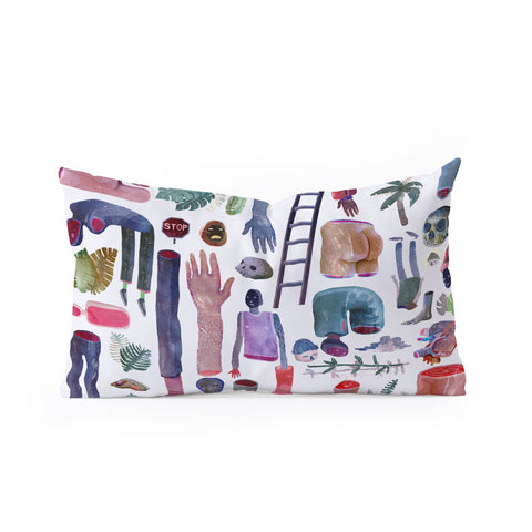 Francisco Fonseca life Oblong Throw Pillow