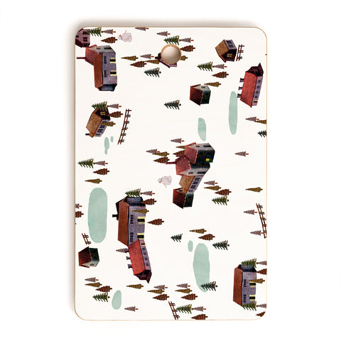 Francisco Fonseca winter village Cutting Board Rectangle