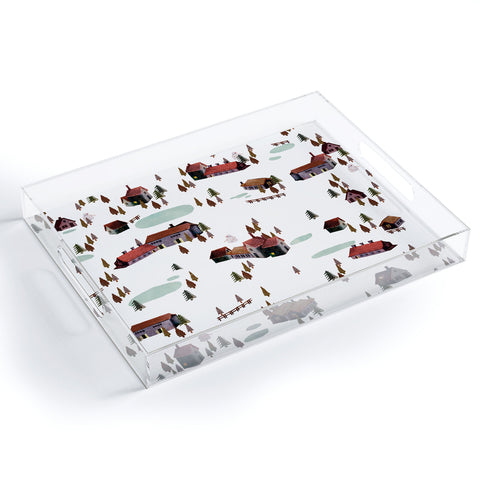 Francisco Fonseca winter village Acrylic Tray