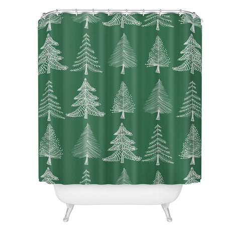 Gabriela Fuente GreenChristmas Shower Curtain