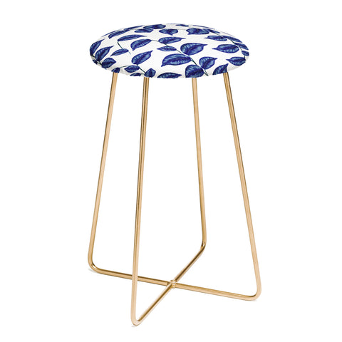 Gabriela Fuente Tropical Blue Counter Stool