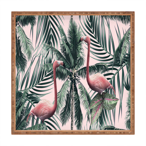 Gale Switzer Flamingo Tropics Square Tray